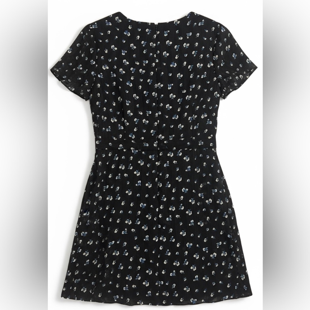 Revolve THE EAST ORDER Ami floral Short Sleeve Mini Black small fall Dress - Picture 2 of 11